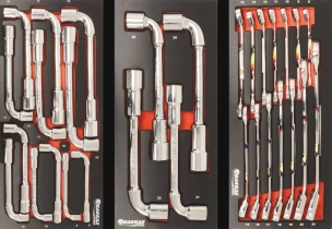 Servante d'atelier 8 tiroirs composée de 229 outils - modules finition métal