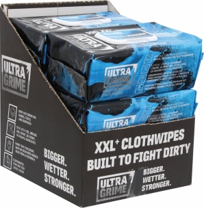 Boîte de 100 lingettes XXL ultra résistante PRO MULTI-USAGE-format 38x25cm- présentoir comptoir de 6 boîtes