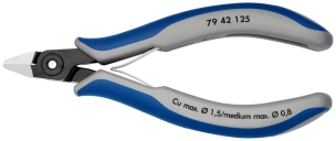 Pince coupante tête pointue petit biseau 125mm - Ressort - Bi-matière