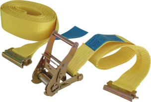 Sangle d'arrimage à cliquet séparé 50mm 3,5T 4,5m fixation ergot pour rail - lot de 20 pcs