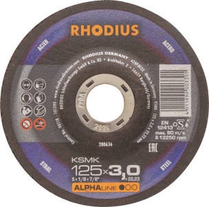 Disque à tronçonner acier 125x3x22mm - lot de 25 pcs