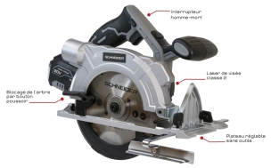 Scie circulaire 165mm 20V - boîte carton