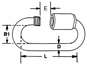 Maillon rapide inox 4mm - sachet de 4 pcs