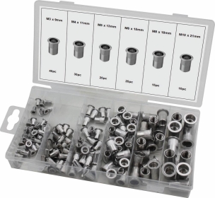 Insert en aluminium de M3 à M10 - 6 coffrets de 150 pcs