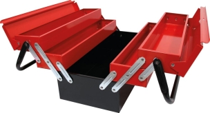 Caisse à outils métallique 5 compartiments 450x200x220mm