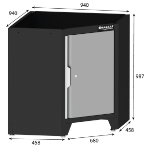 Meuble d'angle bas 1 porte avec 1 étagère
