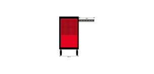 Servante d'atelier 7 tiroirs avec plan de travail en ABS 770x460x970mm