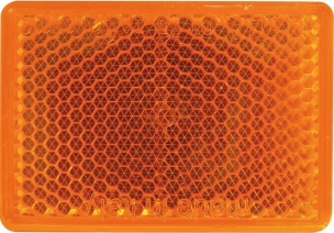 Catadioptre rectangle 56x39mm adhésif orange Catadioptre rectangle 56x39mm adhésif orange