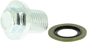 Bouchon de vidange M14 et 2 joints nylon et lèvre caoutchouc - blister