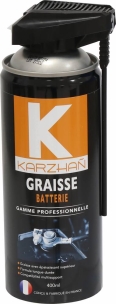 Graisse pour batterie avec tête 2 jets - lot de 12 aérosols 400ml