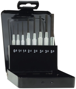 Chasse-goupilles 0.9-1.4-1.8-2.4-2.8-3.4-3.9-5.9mm - coffret de 8pcs