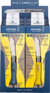 Couteau N°9 Bricolage jaune et gris - présentoir de 12 pcs