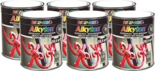 Peinture antirouille RAL 9010 satin brillant - lot de 6 pots de 750ml