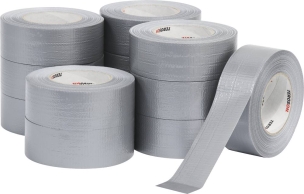 Ruban adhésif/toile américaine argent 0,22x50mm 50m - lot de 12 pcs Ruban adhésif/toile américaine argent 0,22x50mm 50m - lot de 12 pcs