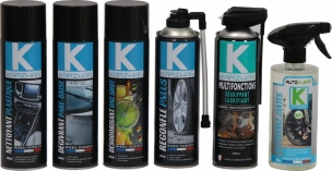 PN N°81 aérosols KARZHAN multifonctions, nettoyant jantes et plastiques, dégivrant, destructeur d'odeur, regonfle pneus