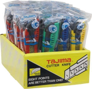 Cutter 18mm auto-bloquant - présentoir de 40 pcs
