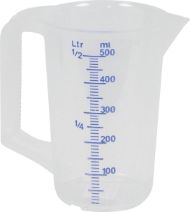 Mesure graduée translucide 500ml - lot de 16 pcs