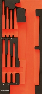 Module mousse 395x178mm métal vide pour marteau/burin/chasse-goupille