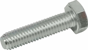 Vis à tête hexagonale class 8.8 zingué blanc M6x25mm DIN 933 - boîte de 400 pcs