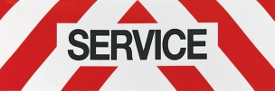 Panneau service adhésif 500x150mm