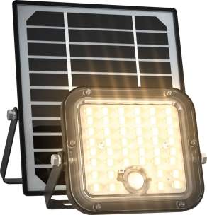 Projecteur LED solaire 1500 lumens 10W avec détecteur et télécommande - Panneau déporté