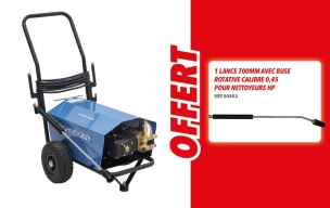 Nettoyeur HP eau froide 380V 15 l/min 200 bar avec flexible 20m