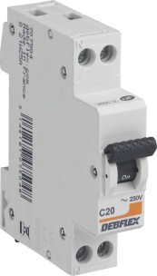 Disjoncteur 20A PH+N modulaire pour tableau électrique - lot de 10 pcs