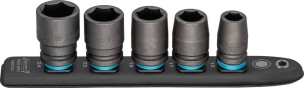 Douille à chocs 1/2" sur support magnétique - 5 pcs