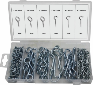 Crochet à visser - coffret de 151 pcs