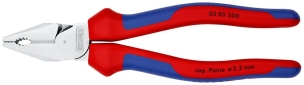 Pince universelle à forte démultiplication 200mm - Bi-matière - Chromée