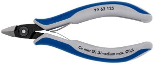 Pince coupante tête pointue sans biseau 125mm avec ressort serre-fils