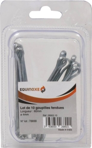 Goupilles fendues 4x60mm - blister de 10 pcs