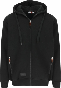 Gilet à capuche poches zippées - noir S