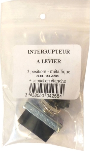 Interrupteur à levier métallique 2 positions avec capuchon étanche