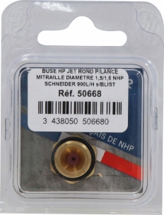 Buse jet rond pour lance mitraille Ø 1,5/1,6mm NHP Schneider 900 l/h - blister