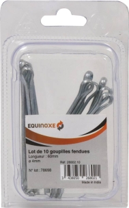 Goupilles fendues 4x60mm - blister de 10 pcs