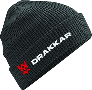 Bonnet noir Drakkar logo rouge