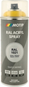 Peinture acrylique RAL 1021 jaune colza - lot de 6 aérosols de 400ml