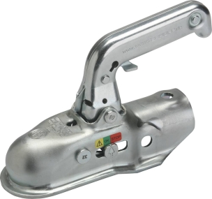 Tête d'attelage 1500kg pour remorque freinée pour timon rond 45mm Tête d'attelage 1500kg pour remorque freinée pour timon rond 45mm