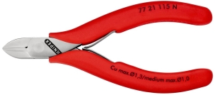 Pince coupante électronique tête ronde coupe rase 115mm ressort gainage PVC