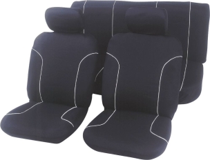 Housse de siège noire - 6 pcs