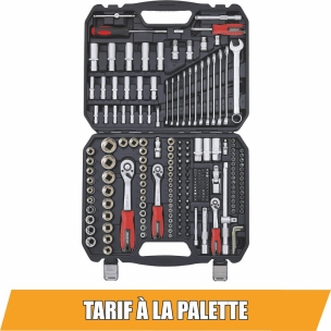Coffret de douilles 1/4" 3/8" 1/2" - 219 pcs