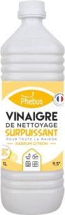 Vinaigre de nettoyage 9,5° parfumé citron - lot de 12 bouteilles de 1L