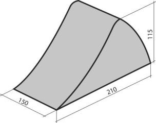 Cale caoutchouc pour véhicules 210x150x115mm