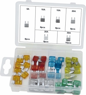 Mini fusible enfichable assortiment - coffret de 50 pcs