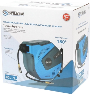 Enrouleur automatique orientable de tuyau d'air hybride 8 bar 8x12mm 20+1m