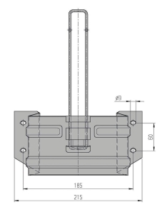 Bride acier pour cale poids lourds 5000kg Bride acier pour cale poids lourds 5000kg