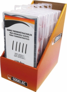 Gaine thermorétractable 100mm 2:1 noire - Présentoir de 6 coffrets de 170 pcs
