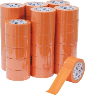Ruban adhésif PVC premium orange 0,13x50mm 33m - lot de 36 pcs