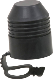 Cache boule caoutchouc 50mm avec anneau de retenue  Cache boule caoutchouc 50mm avec anneau de retenue